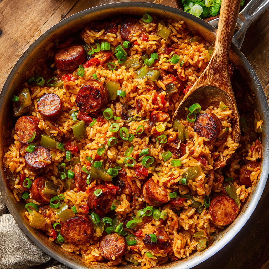 Cajun Sausage and Rice Skillet