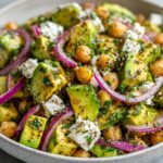 Chickpea Feta Avocado Salad