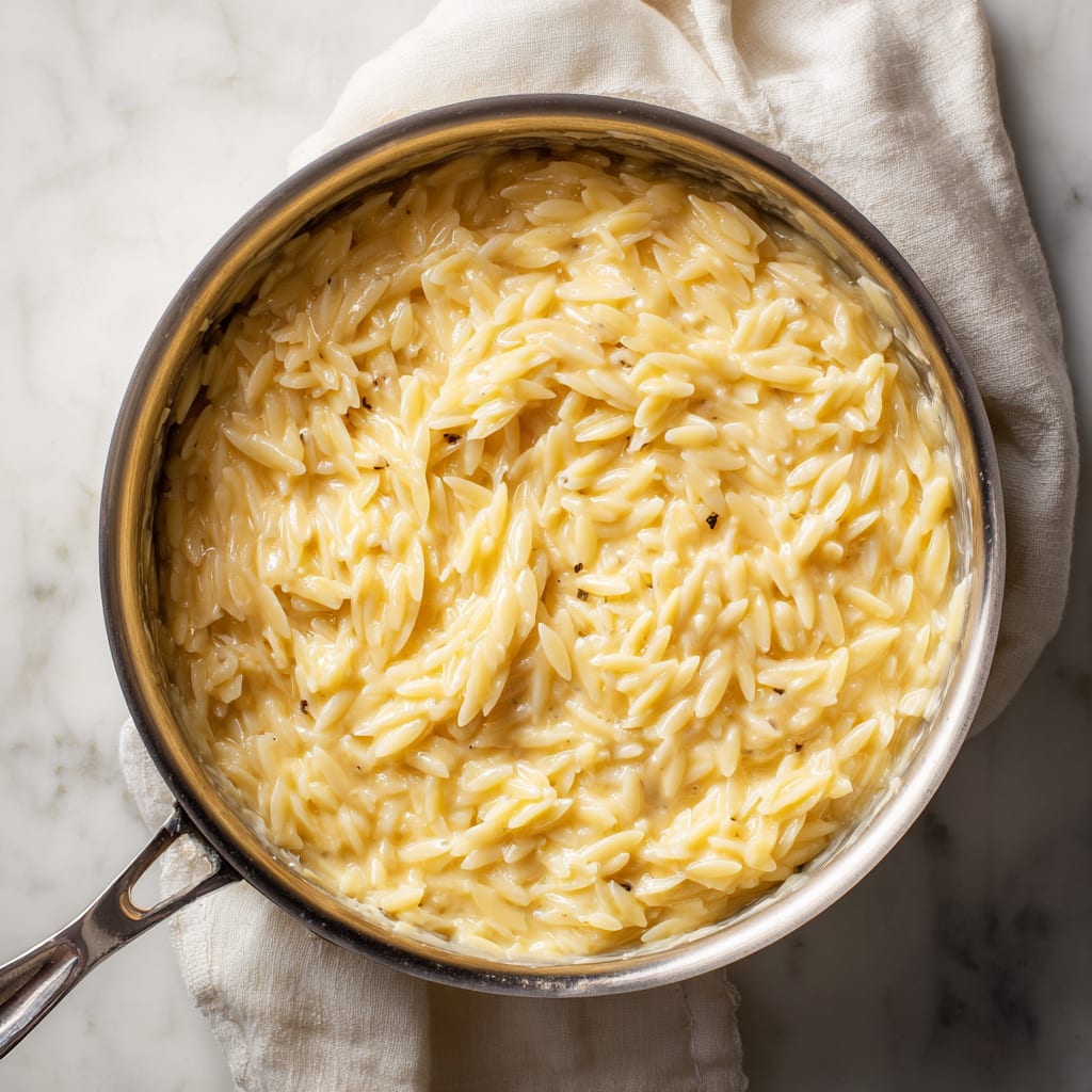 Creamy Cottage Cheese Orzo
