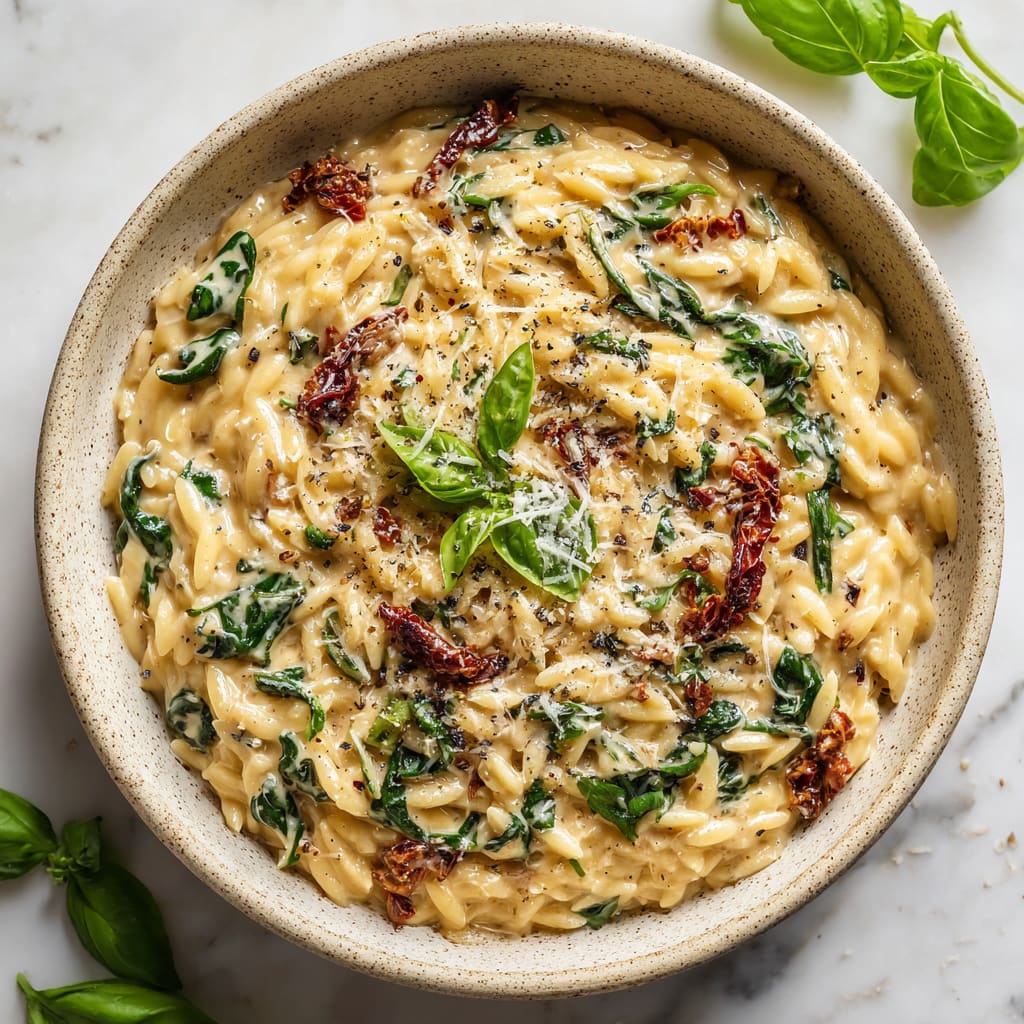 Creamy Tuscan Orzo