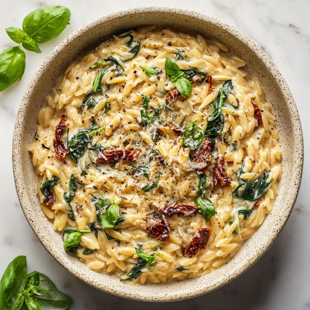 Creamy Tuscan Orzo