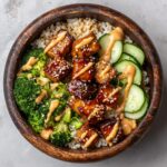 Crispy Bang Bang Salmon Bites Bowls