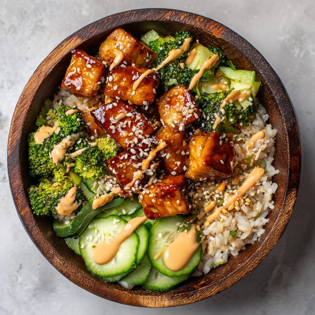 Crispy Bang Bang Salmon Bites Bowls