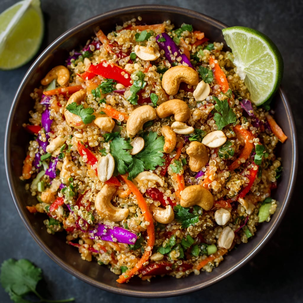 Famous Crunchy Cashew Thai-Inspired Quinoa Salad
