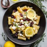 Feta & Cranberry Rigatoni Salad with Lemon Vinaigrette