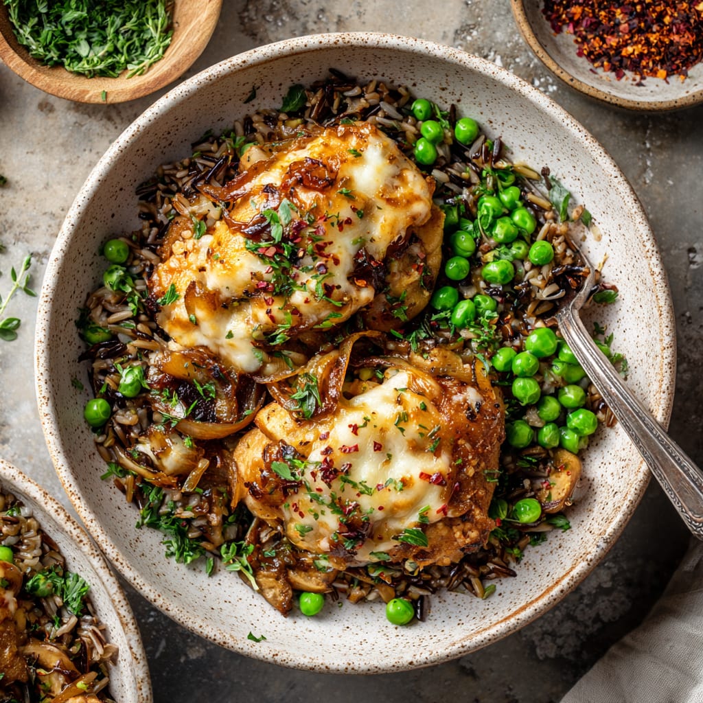 French Onion Chicken Bowls