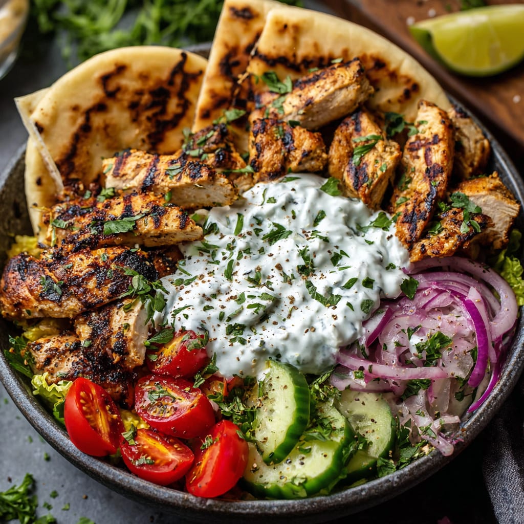 Greek Chicken Gyro Bowls