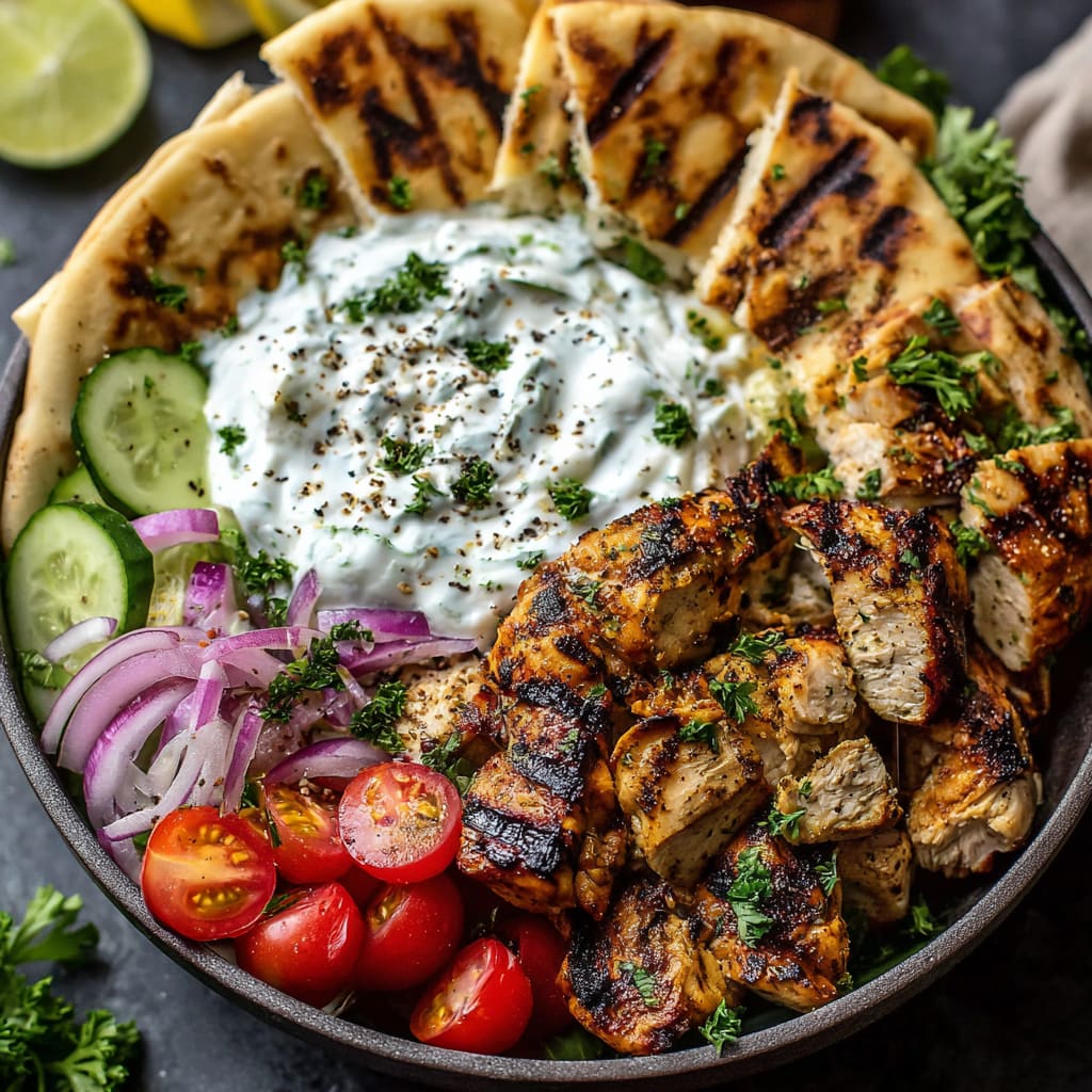 Greek Chicken Gyro Bowls