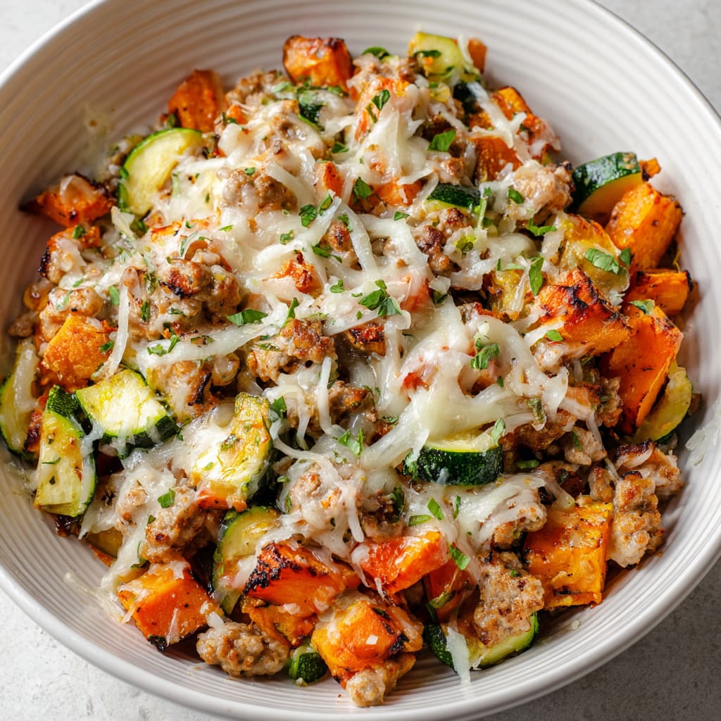 Ground Turkey Sweet Potato Bake