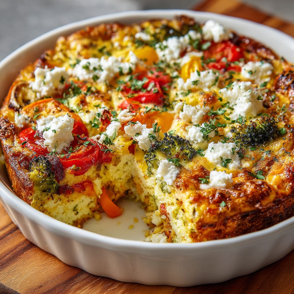 High-Protein Veggie Bake with Cottage Cheese