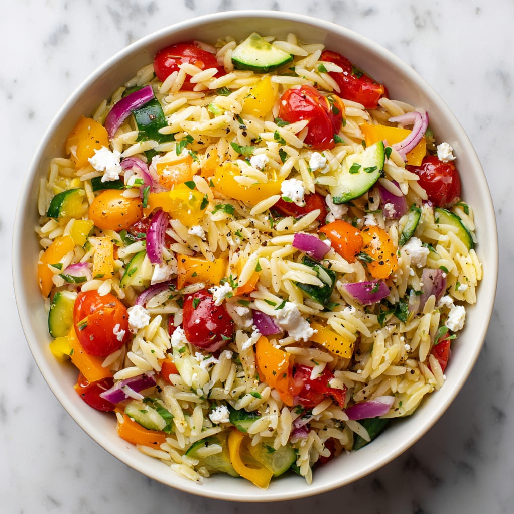 Rainbow Orzo Salad