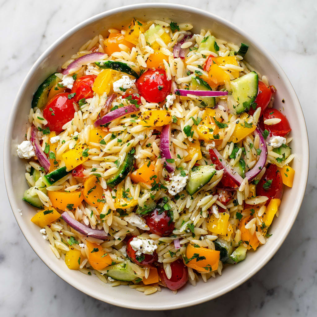 Rainbow Orzo Salad