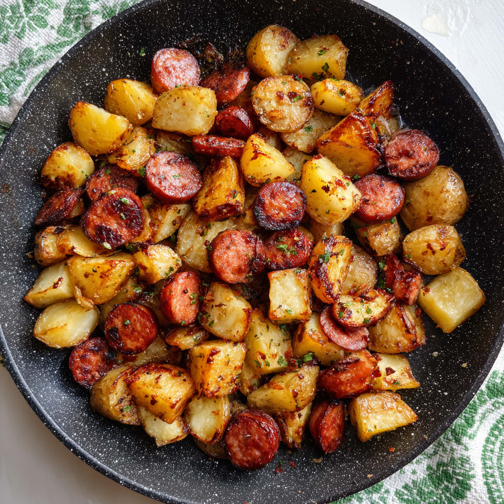 Southern Fried Potatoes & Sausage