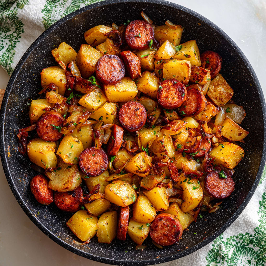 Southern Fried Potatoes & Sausage