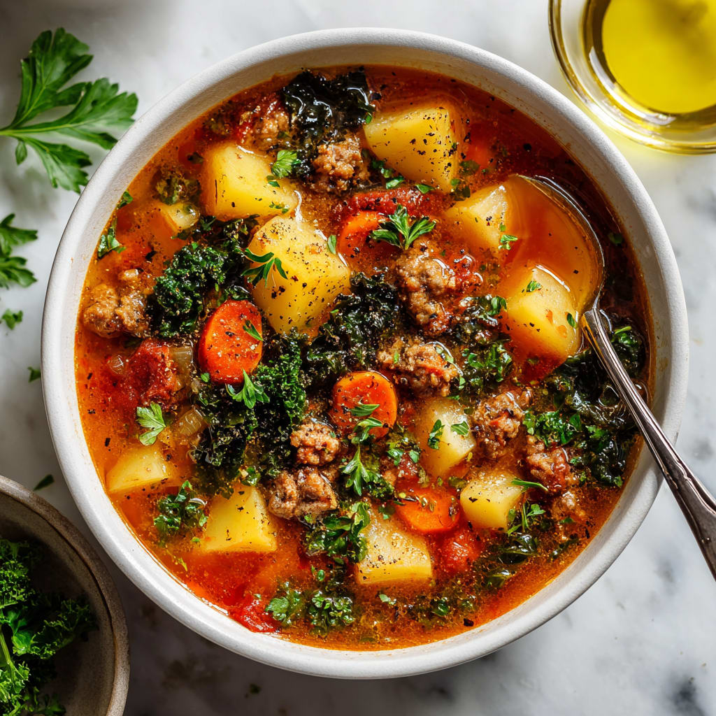 Spicy Sausage Potato Soup