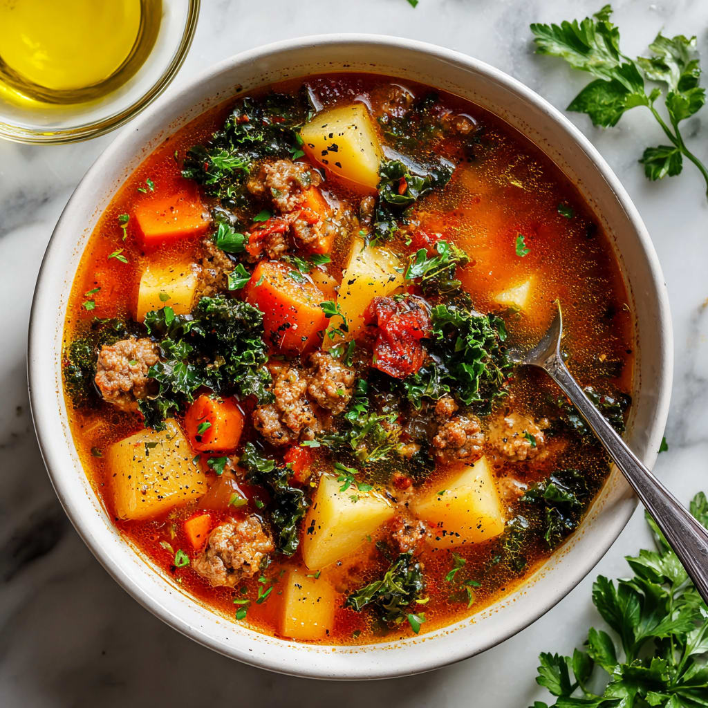 Spicy Sausage Potato Soup