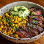 Steak Avocado Corn Bowl