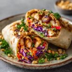 Thai Chicken Wrap with Crunchy Asian Slaw