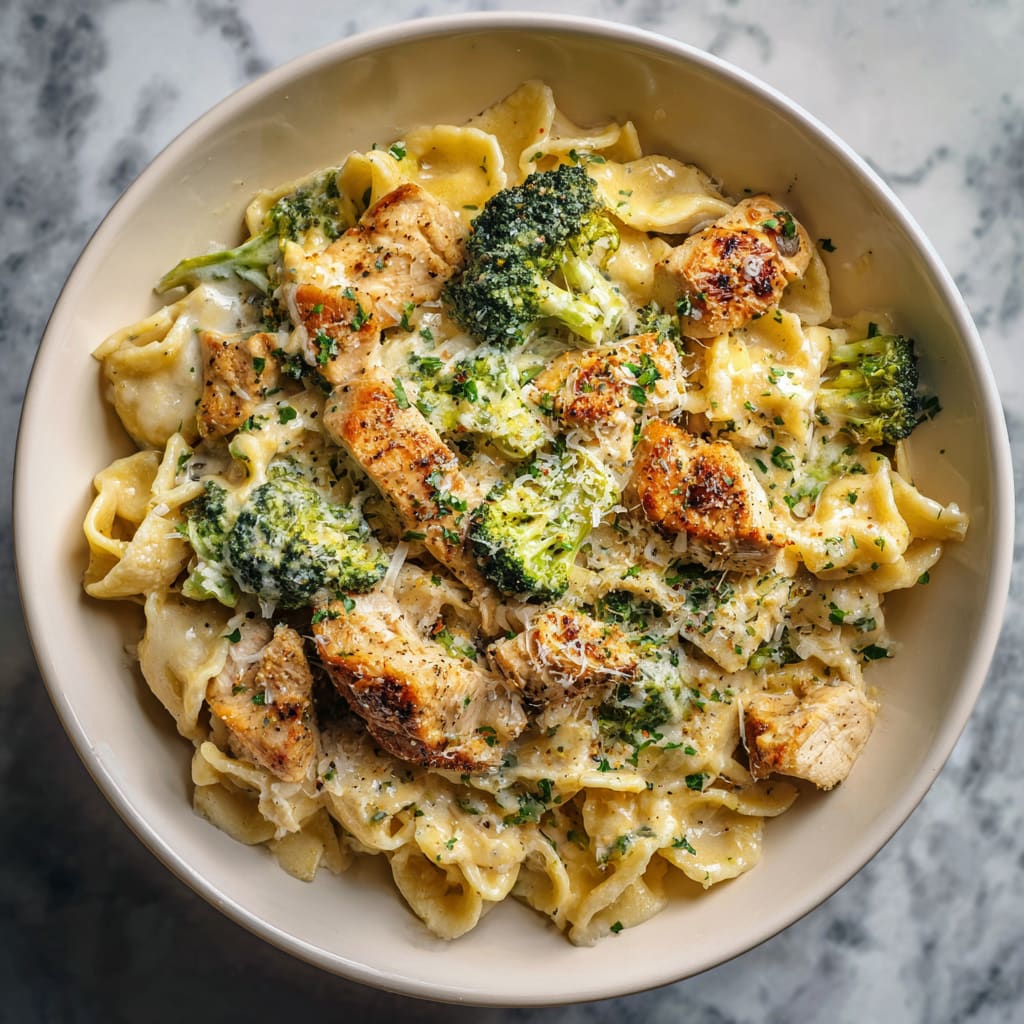 Chicken Alfredo with Broccoli